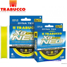 Шнур плетёный Trabucco Dyna-Tex X8 Neo Cast YL #5,0 диаметр 0,375мм размотка 300м светло-жёлтый